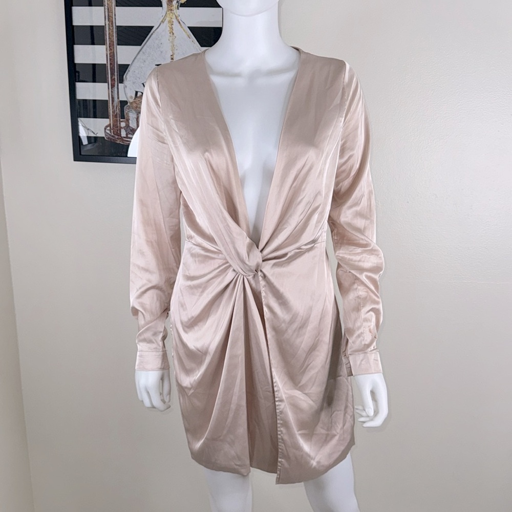 Fashion Nova Sugar Free Dress - Taupe